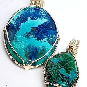 Handmade natural stone pendants